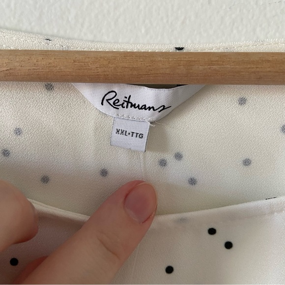 Reitman’s Polka Dot Ruffle Sleeve Blouse - Picture 4 of 6